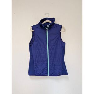 Under Armour Womens Cold Gear Fitted Full Zip Golf Vest Purple Medium